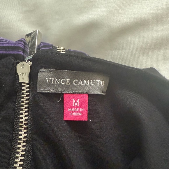 Vince Camuto Black and Multi Color Maxi Dress with Sheer Overlay - Picture 5 of 13